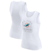 WEAR by Erin Andrews Women's Ribbed Graphic Tank Top - Miami Dolphins Tops