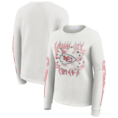 WEAR by Erin Andrews Women's Graphic Waffle Long-Sleeve T-Shirt - Kansas City Chiefs T-shirts