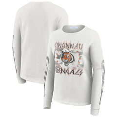WEAR by Erin Andrews Women's Graphic Waffle Long-Sleeve T-Shirt - Cincinnati Bengals T-shirts