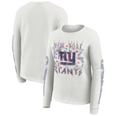WEAR by Erin Andrews Women's Graphic Waffle Long-Sleeve T-Shirt - New York Giants T-shirts