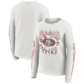 WEAR by Erin Andrews Women's Graphic Waffle Long-Sleeve T-Shirt - San Francisco 49ers T-shirts