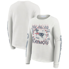 WEAR by Erin Andrews Women's Graphic Waffle Long-Sleeve T-Shirt - New England Patriots T-shirts