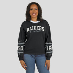 WEAR by Erin Andrews Women's Sport Long-Sleeve T-Shirt - Las Vegas Raiders T-shirts