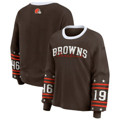 WEAR by Erin Andrews Women's Sport Long-Sleeve T-Shirt - Cleveland Browns T-shirts