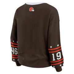 WEAR by Erin Andrews Women's Sport Long-Sleeve T-Shirt - Cleveland Browns T-shirts