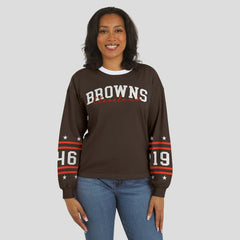WEAR by Erin Andrews Women's Sport Long-Sleeve T-Shirt - Cleveland Browns T-shirts
