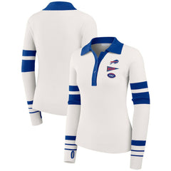 WEAR by Erin Andrews Women's Ribbed Henley Polo Sweater - Buffalo Bills
