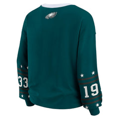WEAR by Erin Andrews Women's Plus Size Sport Long-Sleeve T-Shirt - Philadelphia Eagles T-shirts