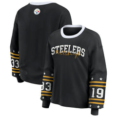 WEAR by Erin Andrews Women's Plus Size Sport Long-Sleeve T-Shirt - Pittsburgh Steelers T-shirts