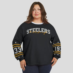 WEAR by Erin Andrews Women's Plus Size Sport Long-Sleeve T-Shirt - Pittsburgh Steelers T-shirts