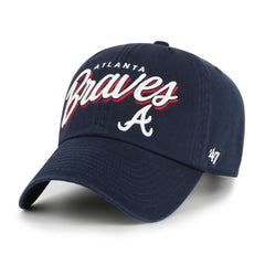 Navy Atlanta Braves '47 Women's Ariana Clean Up Adjustable Hat