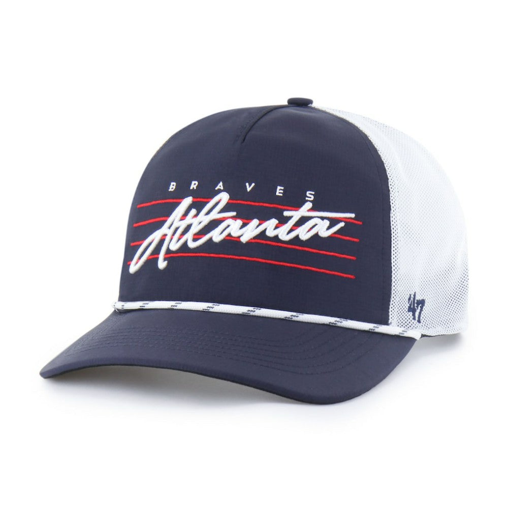 Navy Atlanta Braves '47 Brrr Downburst Mesh Hitch Adjustable Hat