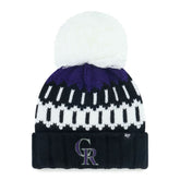 Black Colorado Rockies '47 Women's Felicity Cuffed Knit Hat with Pom