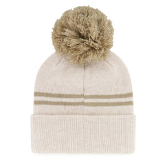 Natural Chicago Cubs '47 Women's Latte Cuffed Knit Hat with Pom