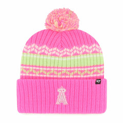 Pink Los Angeles Angels '47 Youth Polar Vortex Cuffed Knit Hat with Pom