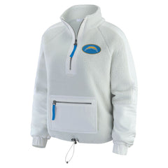 WEAR by Erin Andrews Women's Polar Fleece Half-Zip Jacket - Los Angeles Chargers Jackets