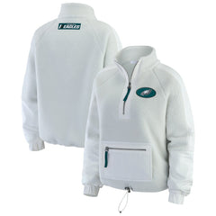 WEAR by Erin Andrews Women's Polar Fleece Half-Zip Jacket - Philadelphia Eagles Jackets