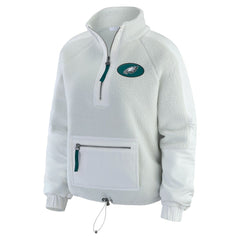 WEAR by Erin Andrews Women's Polar Fleece Half-Zip Jacket - Philadelphia Eagles Jackets