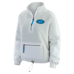 WEAR by Erin Andrews Women's Polar Fleece Half-Zip Jacket - Detroit Lions Jackets