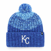 Royal Kansas City Royals '47 Cascade Cuffed Knit Hat with Pom