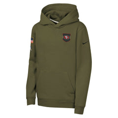 Youth 2025 Salute to Service Club Fleece Hoodie - San Francisco 49ers Hoodies