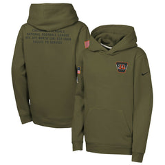 Youth 2025 Salute to Service Club Fleece Hoodie - Cincinnati Bengals Hoodies