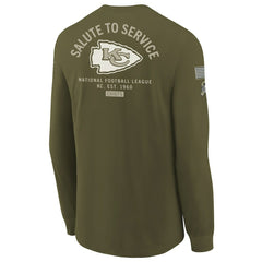 Youth 2025 Salute to Service Sideline Long Sleeve T-Shirt - Kansas City Chiefs T-shirts