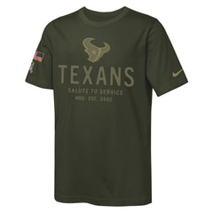 Youth 2025 Salute to Service Sideline Dri-FIT T-Shirt - Houston Texans T-shirts
