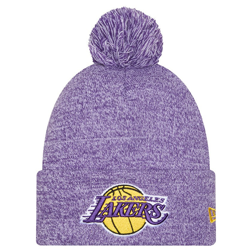 New Era Los Angeles Lakers Marled Cuffed Knit Hat with Pom