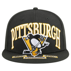 NHL Pittsburgh Penguins New Era Oversized Vintage Arch 59Fifty Fitted Hat