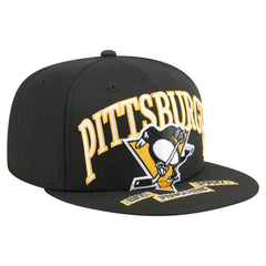 NHL Pittsburgh Penguins New Era Oversized Vintage Arch 59Fifty Fitted Hat