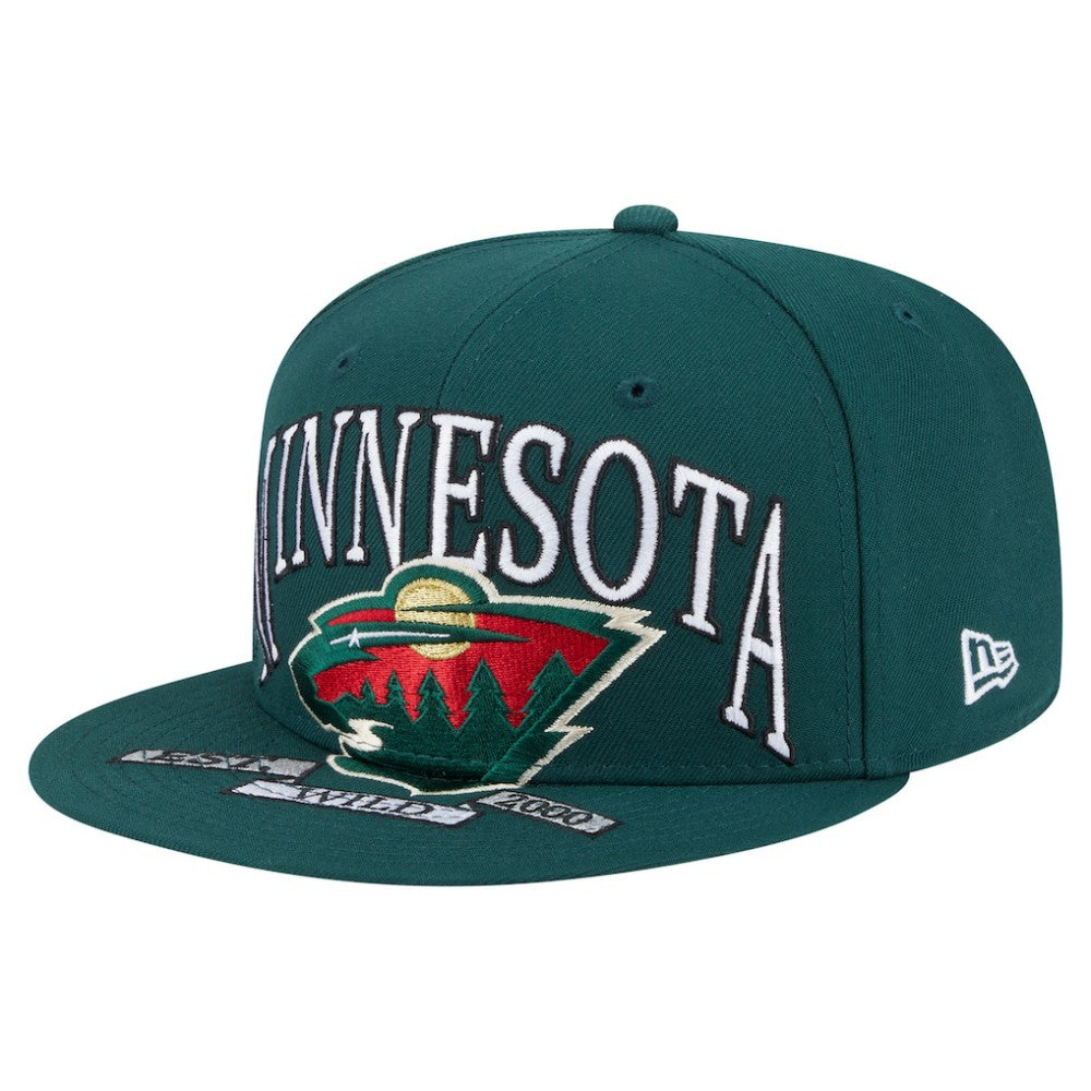 NHL Minnesota Wild New Era Oversized Vintage Arch 59Fifty Fitted Hat