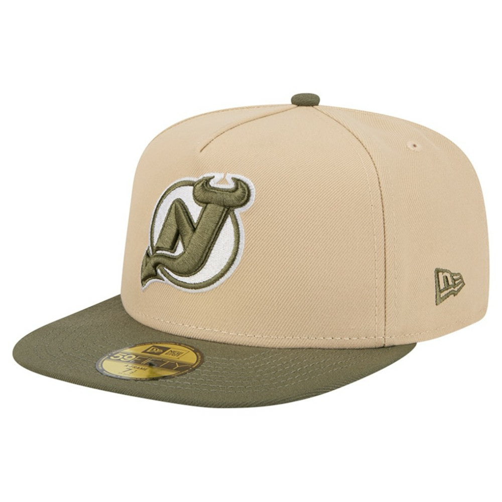 NHL New Jersey Devils New Era Color Pack Two-Tone 59FIFTY A-Frame Fitted Hat