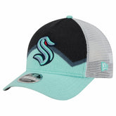 NHL Seattle Kraken New Era Hockey Sock 9FORTY A-Frame M-Crown Adjustable Trucker Hat