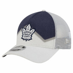 NHL Toronto Maple Leafs New Era Hockey Sock 9FORTY A-Frame M-Crown Adjustable Trucker Hat