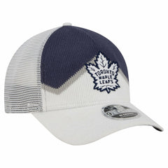 NHL Toronto Maple Leafs New Era Hockey Sock 9FORTY A-Frame M-Crown Adjustable Trucker Hat