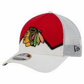NHL Chicago Blackhawks New Era Hockey Sock 9FORTY A-Frame M-Crown Adjustable Trucker Hat