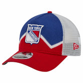 NHL New York Rangers New Era Hockey Sock 9FORTY A-Frame M-Crown Adjustable Trucker Hat