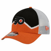 NHL Philadelphia Flyers New Era Hockey Sock 9FORTY A-Frame M-Crown Adjustable Trucker Hat