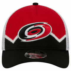 NHL Carolina Hurricanes New Era Hockey Sock 9FORTY A-Frame M-Crown Adjustable Trucker Hat