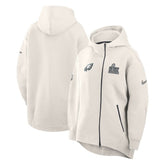 Women's Super Bowl LIX Opening Night Tech Fleece Full-Zip Hoodie - Philadelphia Eagles Hoodies