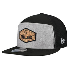 Cork Split Panel 9FIFTY Trucker Snapback Hat - Pittsburgh Steelers Hats