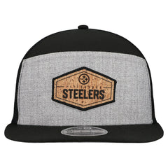 Cork Split Panel 9FIFTY Trucker Snapback Hat - Pittsburgh Steelers Hats