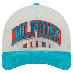Throwback Two-Tone Sided Corduroy 9FORTY A-Frame Adjustable Hat - Miami Dolphins Hats