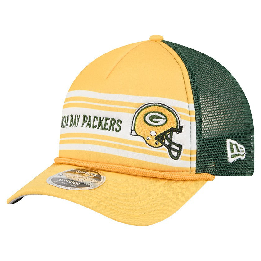 Linear A-Frame 9FORTY Adjustable Hat - Green Bay Packers Hats