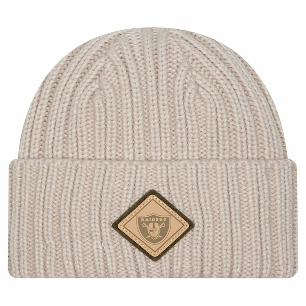Logo Applique Cuffed Knit Hat - Las Vegas Raiders Hats