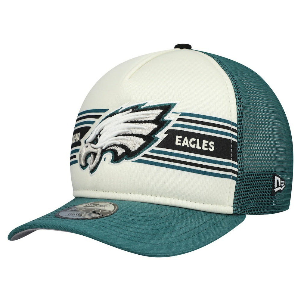 Youth Banner 9FIFTY A-Frame Adjustable Trucker Hat - Philadelphia Eagles Hats