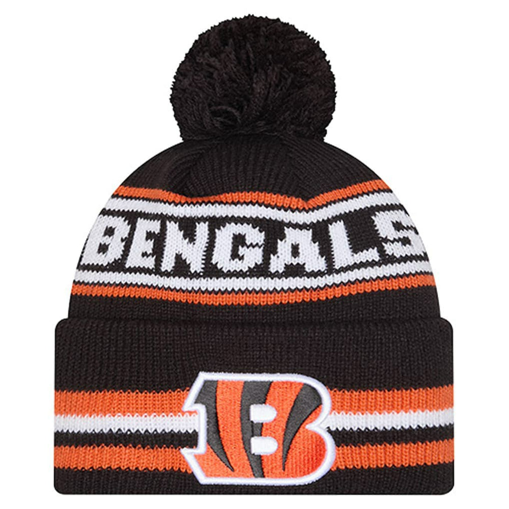 Youth Classic Cuffed Knit Hat with Pom - Cincinnati Bengals Hats