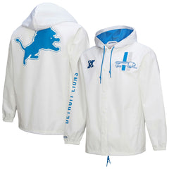 Vintage Logo Coaches Full-Snap Hoodie Jacket - Detroit Lions Hoodies
