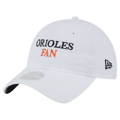 White Baltimore Orioles New Era Women's Team Fan 9TWENTY Adjustable Hat